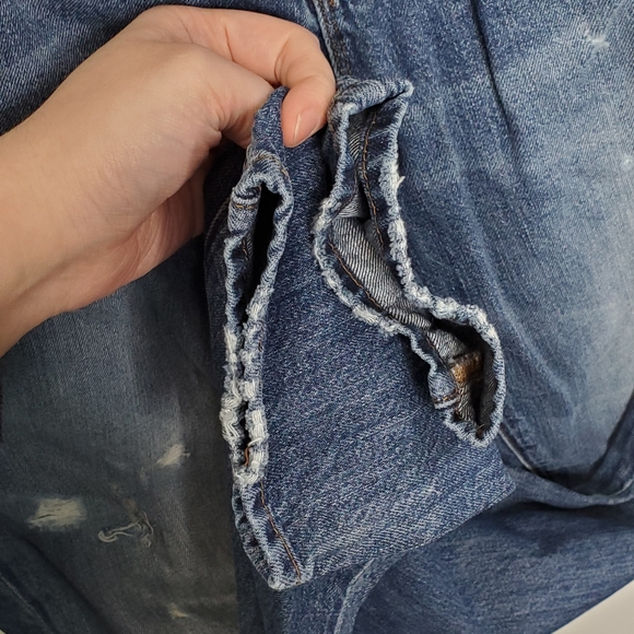 J BRAND Jake Distressed Boyfriend Jeans Broken Size 25 ~ Grunge Punk Streetwear - Picture 9 of 13